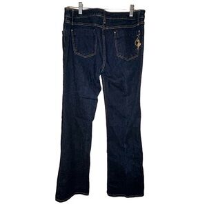 Phat Fashion Baby Phat Y2K Boot Cut Jeans Stretch Dark Wash‎ Junior’s Size 15